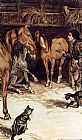 Arthur Rackham Paintings - Gulliver Visiting With The Houyhnhnms by Arthur Rackham